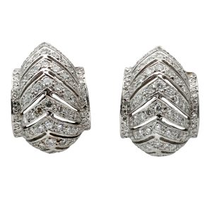 Vintage Diamond Chevron Earrings