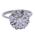 Vintage Diamond Cluster Gold Ring