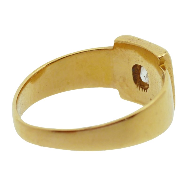 Antique Diamond and Gold Signet Ring