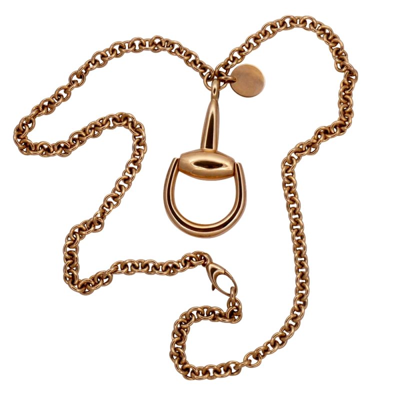 Gucci Large 18ct Gold Horsebit Necklace