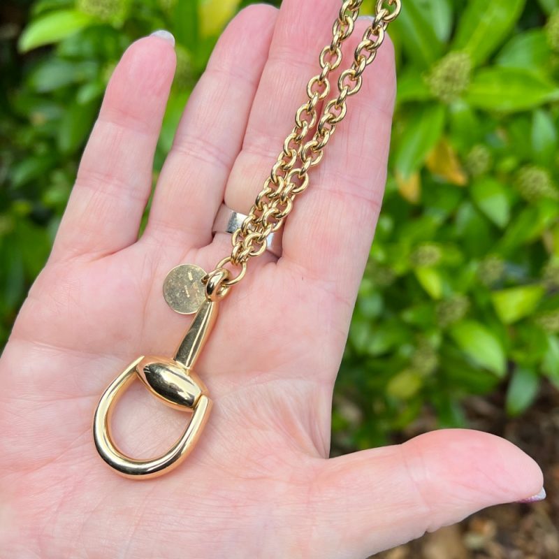 Gucci Large 18ct Gold Horsebit Necklace