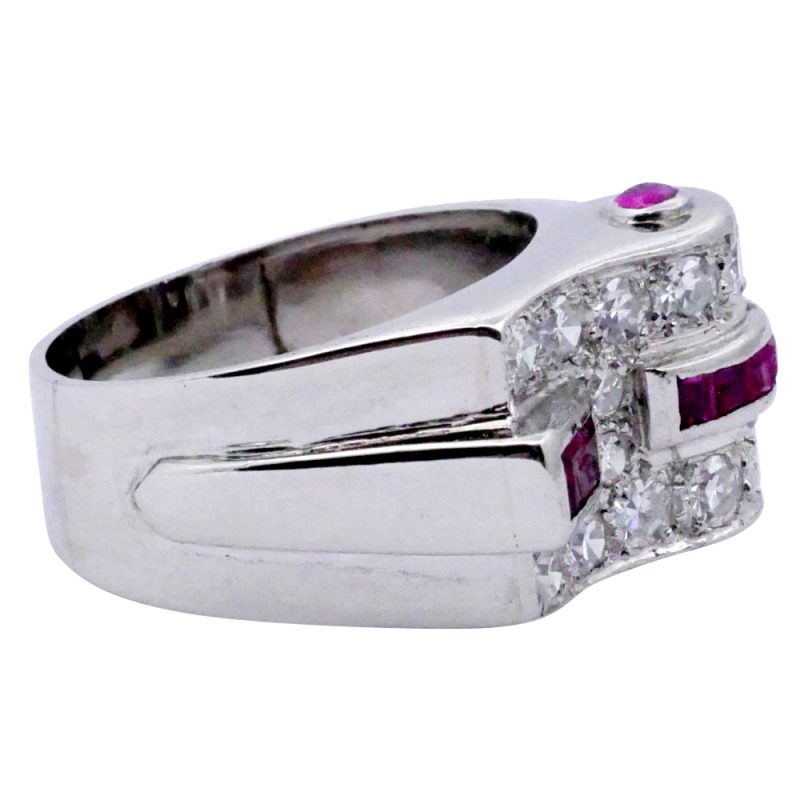 Art Deco Diamond Ruby Ring