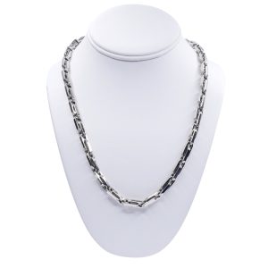 Vintage Heavy White Gold Chain Necklace