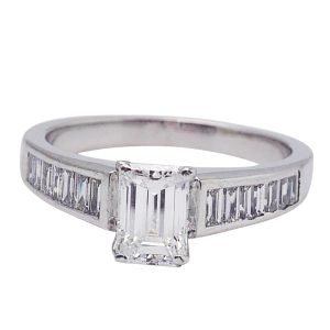 1.01ct Emerald Cut Solitaire Diamond Ring