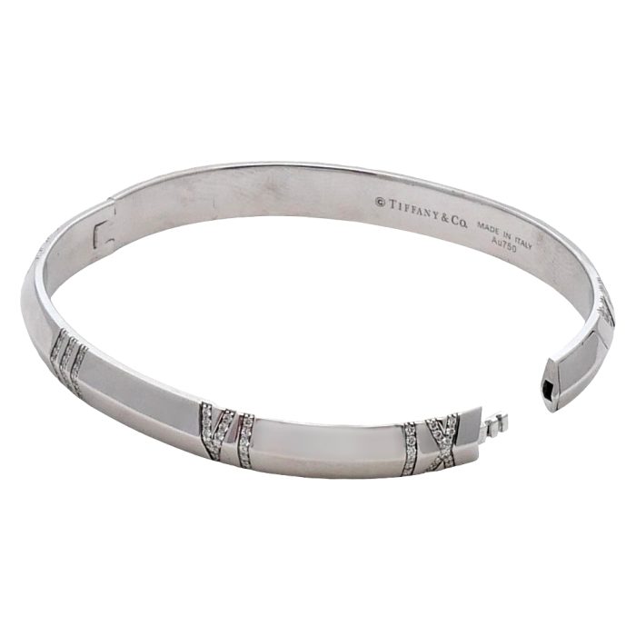 Tiffany X Closed Narrow Diamond Bangle