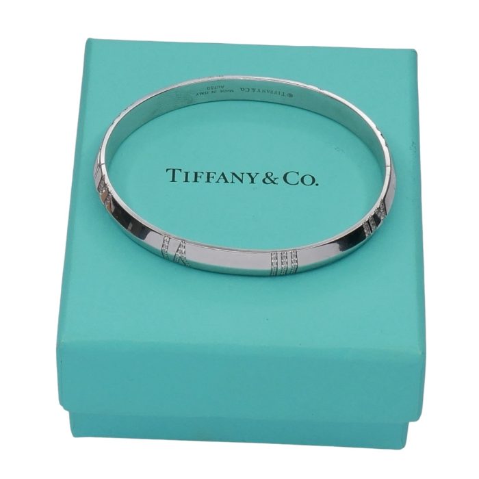 Tiffany X Closed Narrow Diamond Bangle