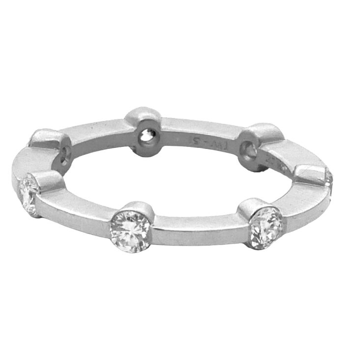 Diamond 18ct Matte Gold Eternity Ring