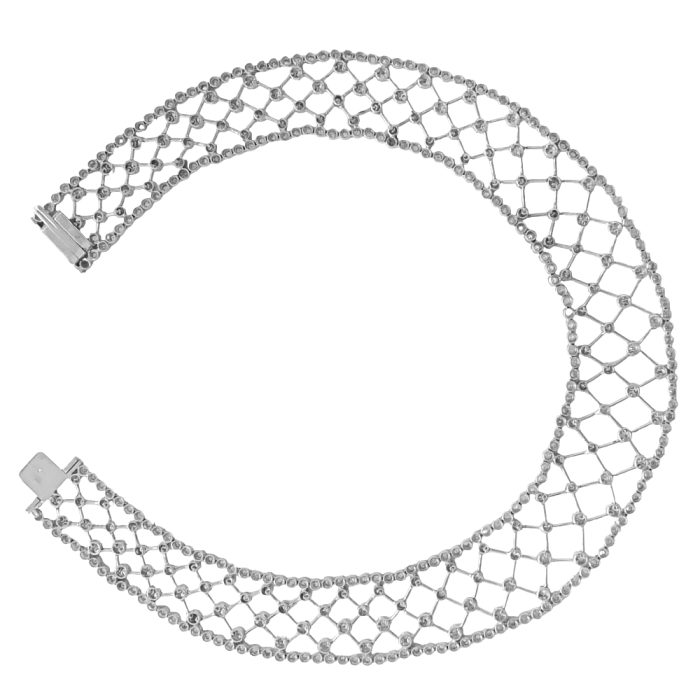 Diamond Latticework Collar Necklace