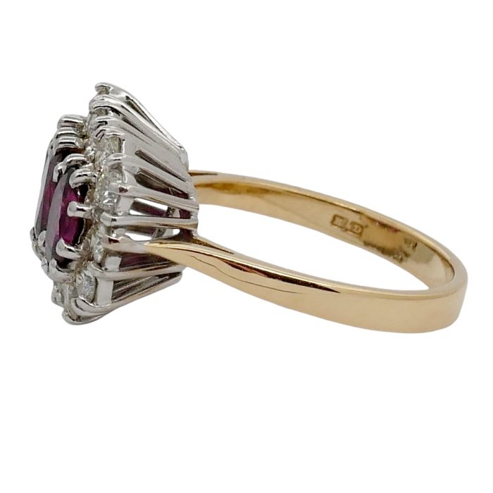 Vintage Boodles Ruby Diamond Gold Ring