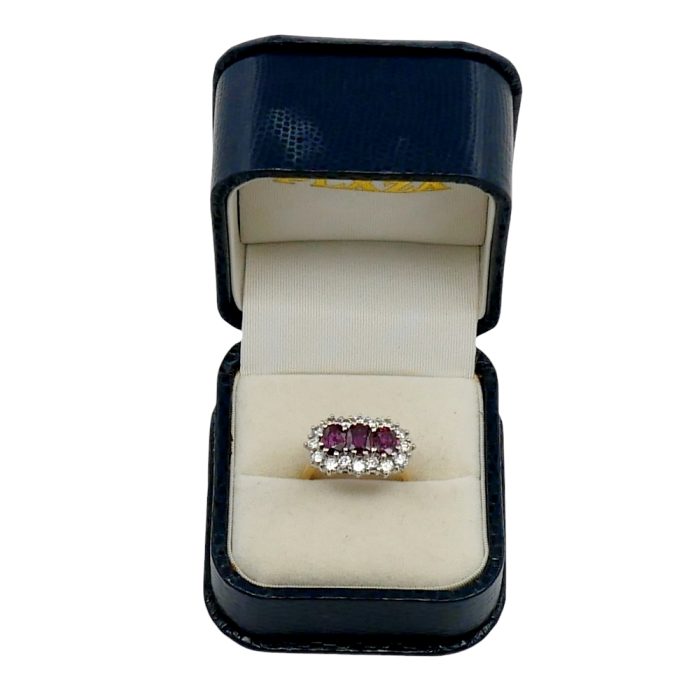 Vintage Boodles Ruby Diamond Gold Ring