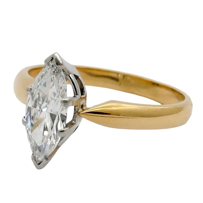 1ct Marquise Solitaire Diamond Ring