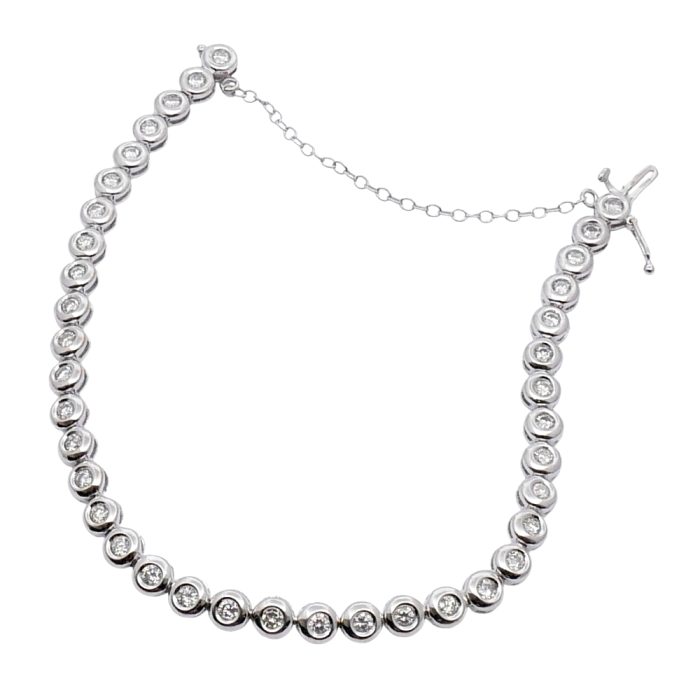 18ct White Gold 3.80ct Diamond Bracelet