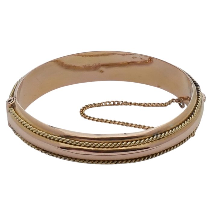 Antique 18ct Two Colour Gold Bangle