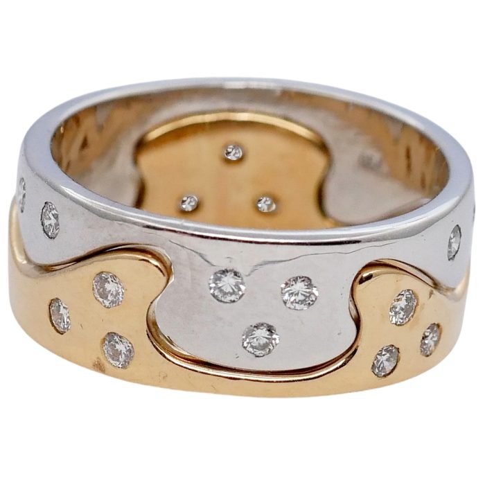 Vintage Diamond Gold Jigsaw Puzzle Ring