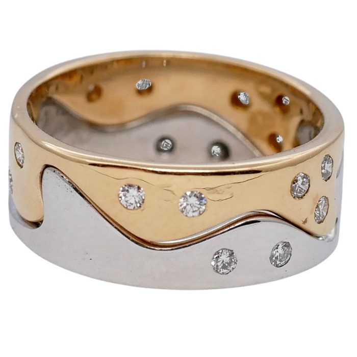 Vintage Diamond Gold Jigsaw Puzzle Ring