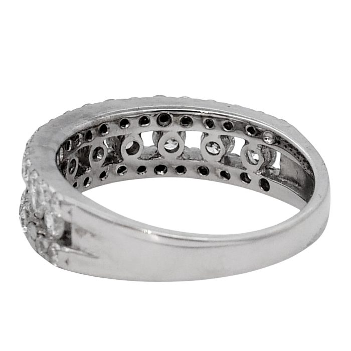 Vintage Diamond 3 Row Eternity Ring
