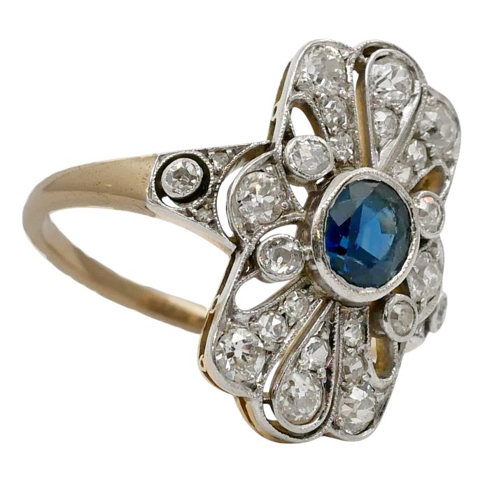Art Deco Spinel Diamond Ring