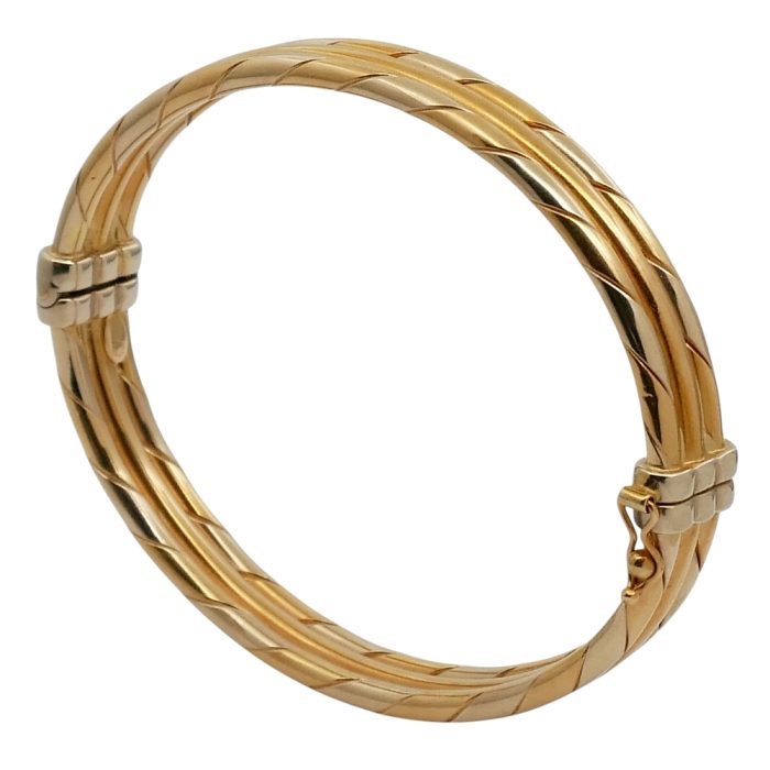 Vintage Triple Band Gold Bracelet
