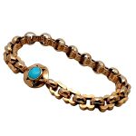 JR051 Victorian Gold Turquoise Bracelet