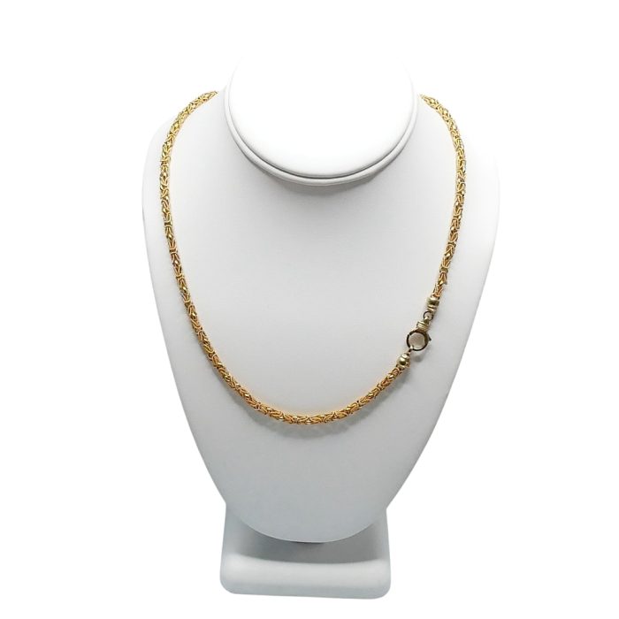 Vintage Byzantine Link Gold Necklace