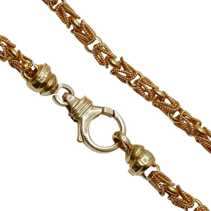 Vintage Byzantine Link Gold Necklace