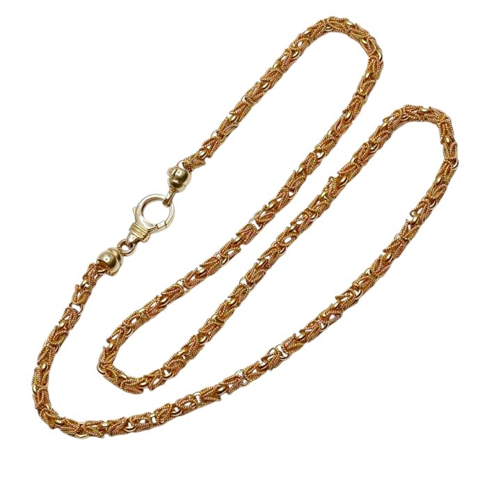 Vintage Byzantine Link Gold Necklace