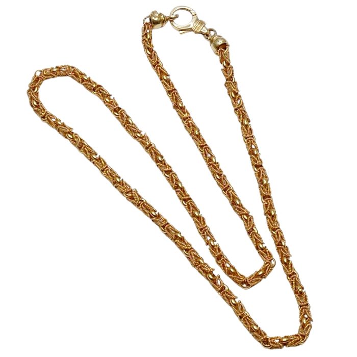 Vintage Byzantine Link Gold Necklace