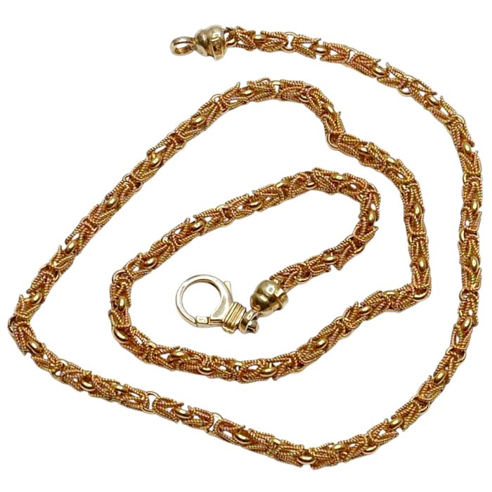Vintage Byzantine Link Gold Necklace