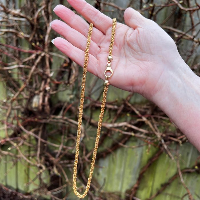 Vintage Byzantine Link Gold Necklace