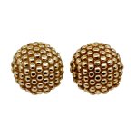 Vintage Italian Textured Gold Earrings