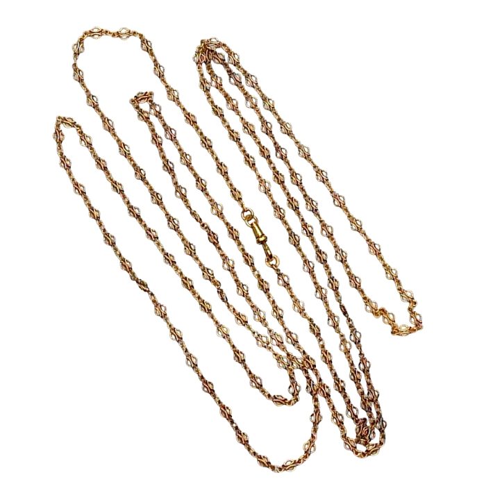 Antique French 18ct Long Gold Chain