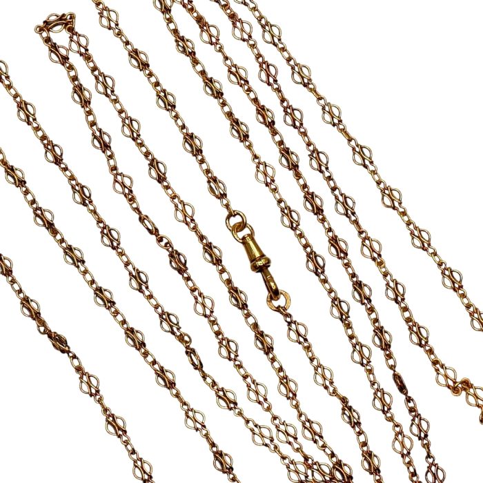 Antique French 18ct Long Gold Chain