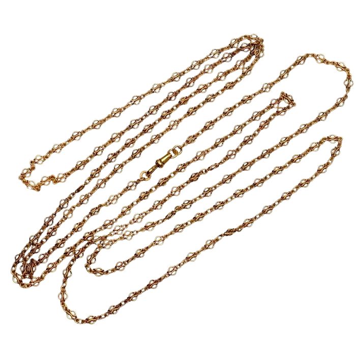 Antique French 18ct Long Gold Chain