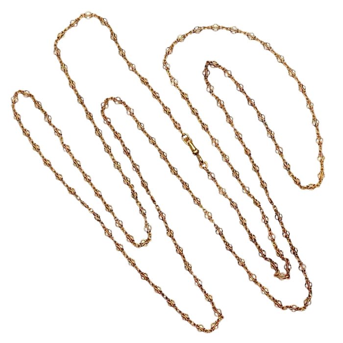 Antique French 18ct Long Gold Chain