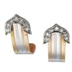 Vintage Trilogy Gold Diamond Earrings
