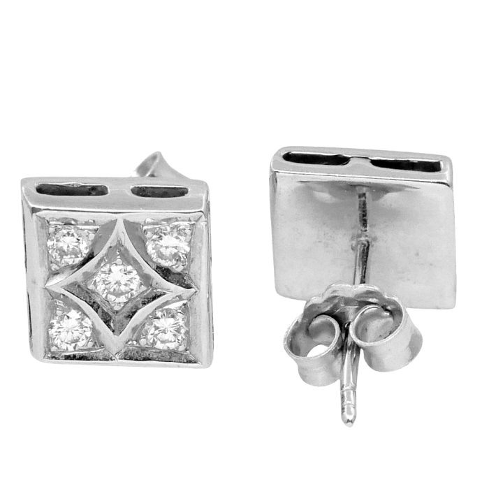 Mid Century Diamond Cluster Earrings