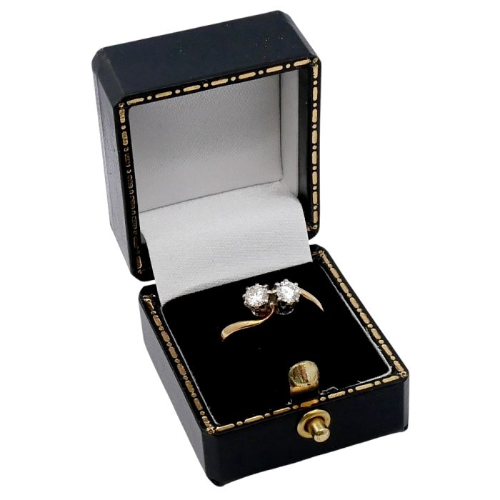 Vintage Toi et Moi Diamond Gold Ring