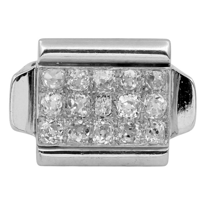 Retro French Diamond Cocktail Ring