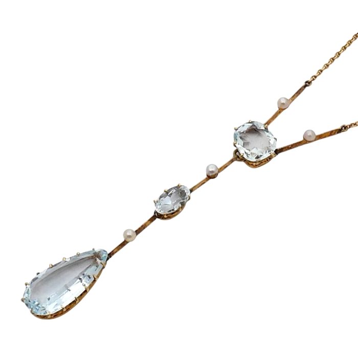 Antique Edwardian Aquamarine Necklace