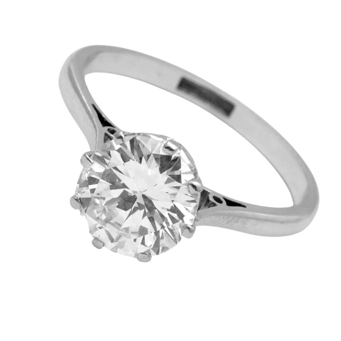 2.05ct Diamond Solitaire Platinum Ring