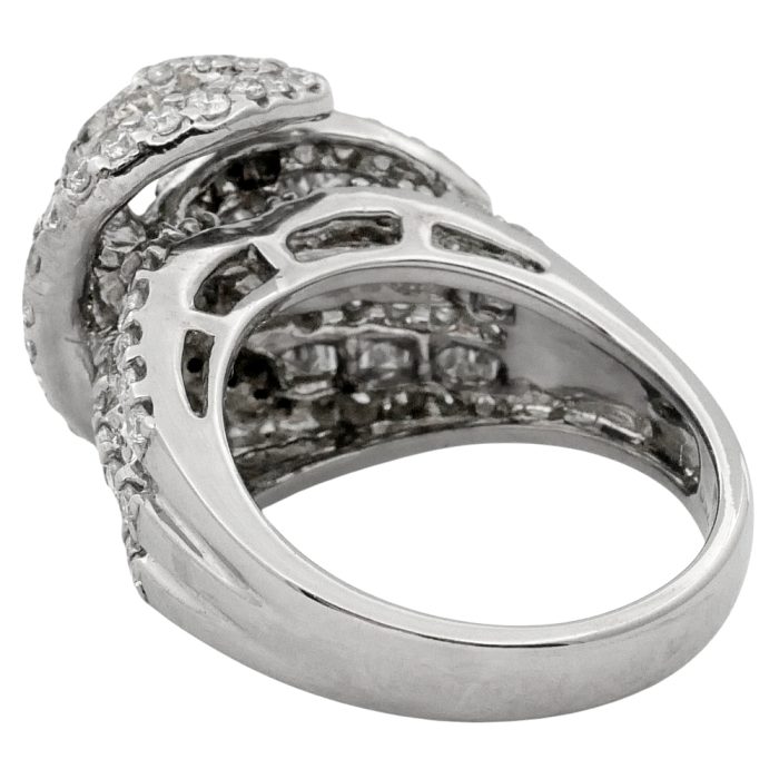 Vintage Diamond Gold Swirl Bombé Ring