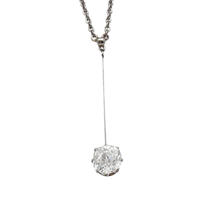 Antique Solitaire Diamond Pendant