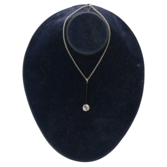 Antique Solitaire Diamond Pendant