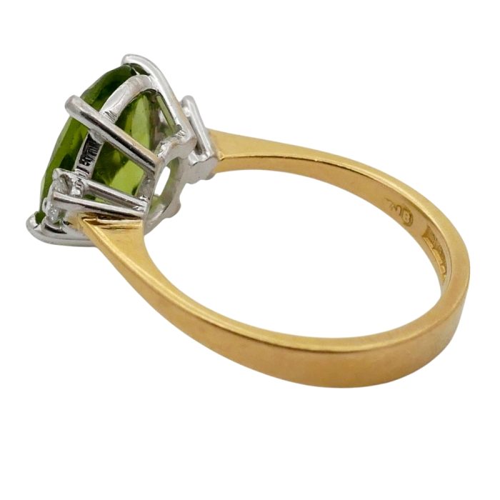 Vintage Peridot Diamond Gold Ring