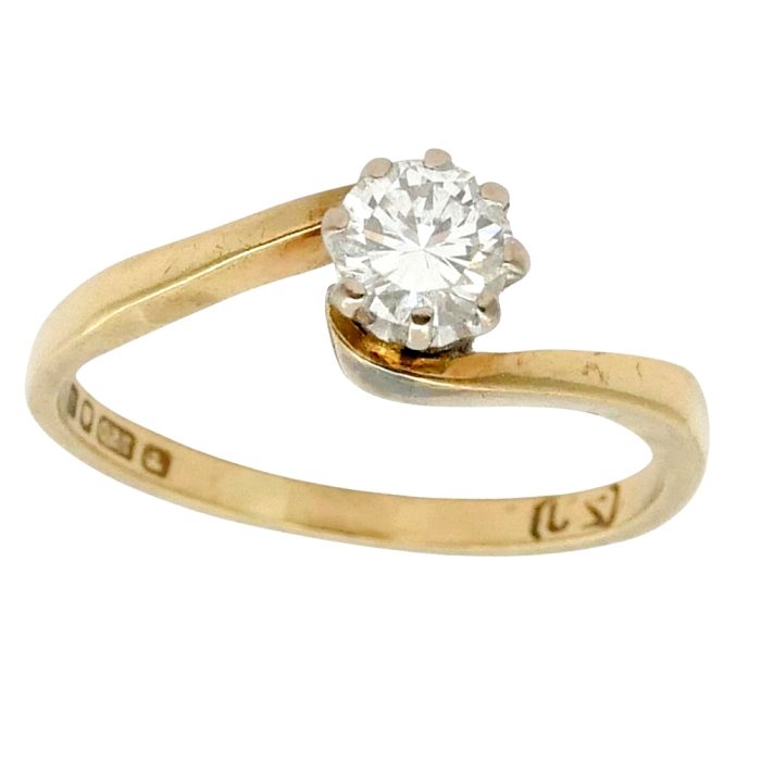 Vintage Solitaire Diamond Engagement Ring
