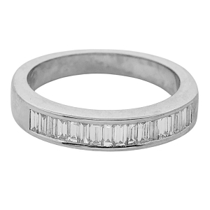 CH198 Vintage Diamond Baguette Eternity Ring 5