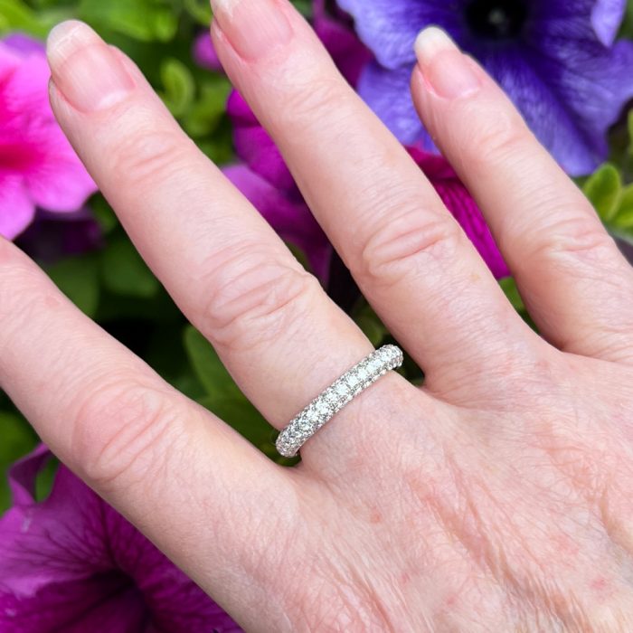 Three Row Diamond Full Eternity Ring