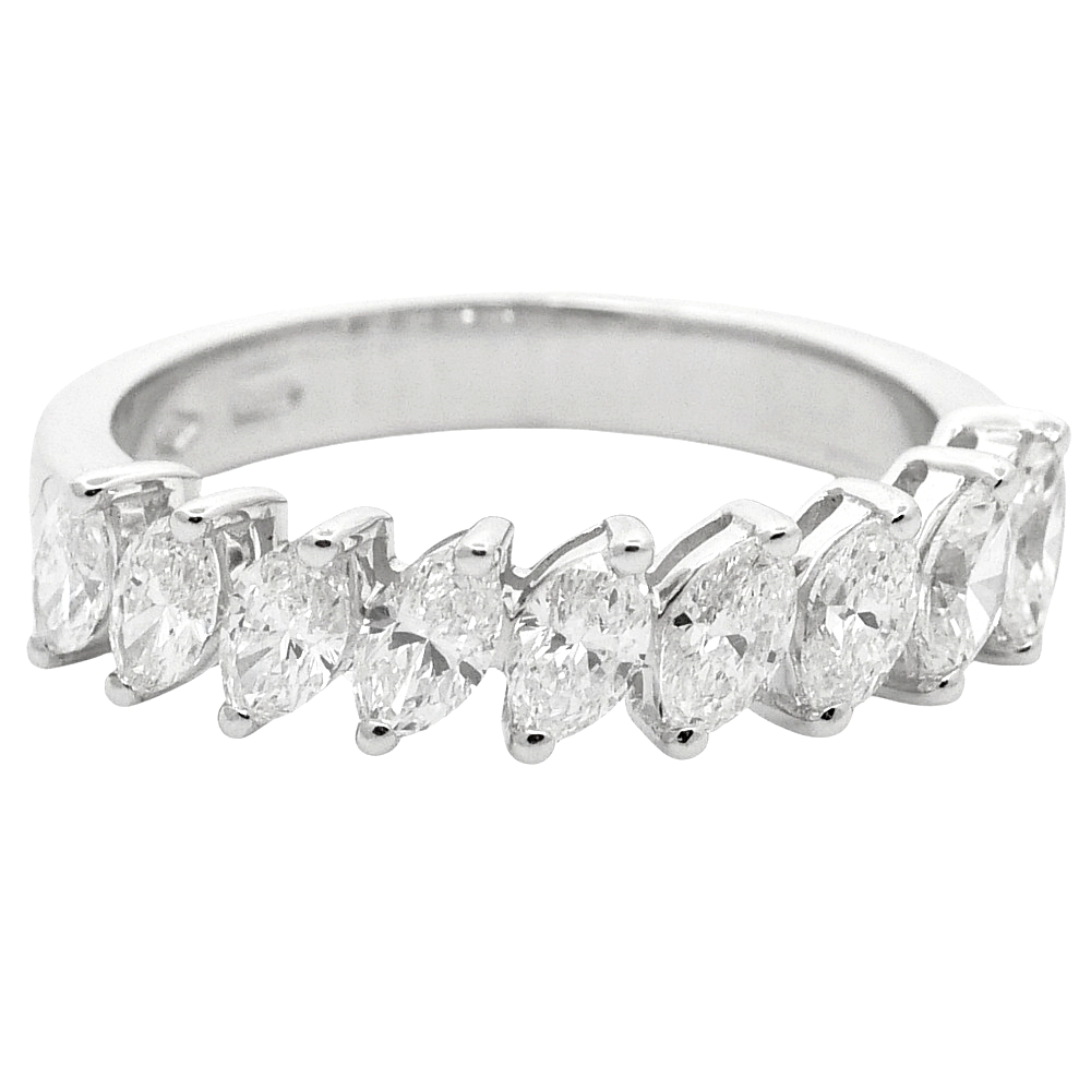 Vintage Marquise Diamond Eternity Ring 6 Vintage Marquise Diamond Eternity Ring