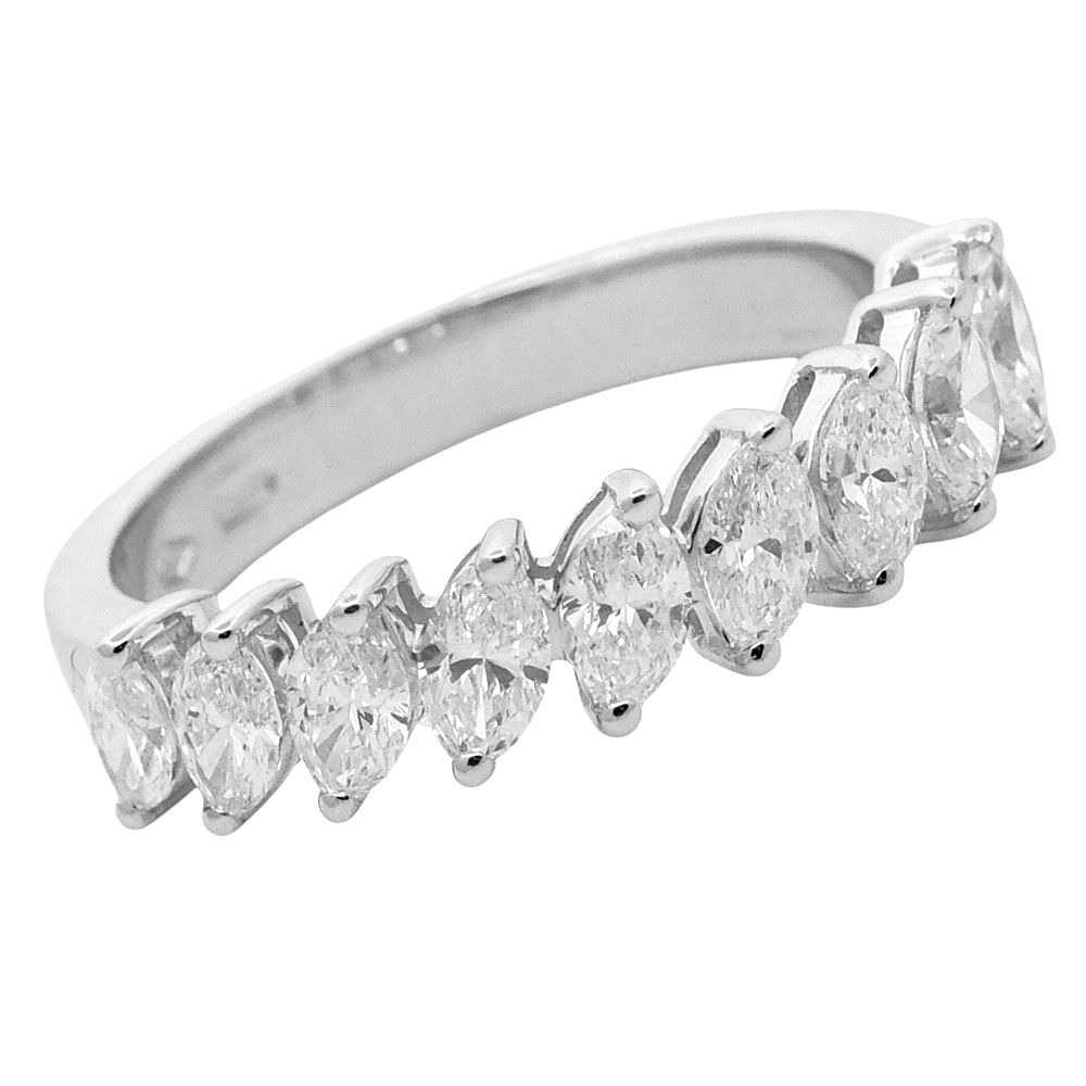 Vintage Marquise Diamond Eternity Ring 7 Vintage Marquise Diamond Eternity Ring