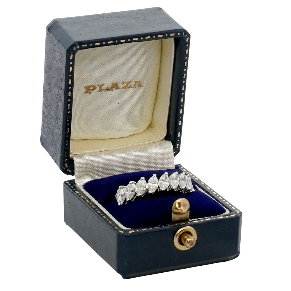 Vintage Marquise Diamond Eternity Ring 8 Vintage Marquise Diamond Eternity Ring